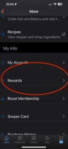 Rewards option